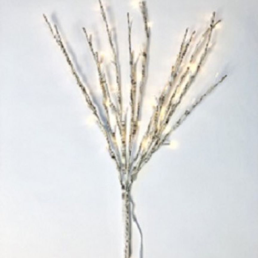 Lighted Birch Branch - 60 Led-Iron Accents