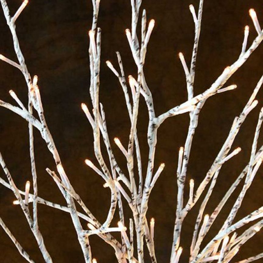Lighted Birch Branch - 96 Led - Iron Accents