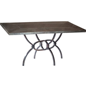 Logan Dining Table or Base for 72x44 - 84x44 Tops-Iron Accents