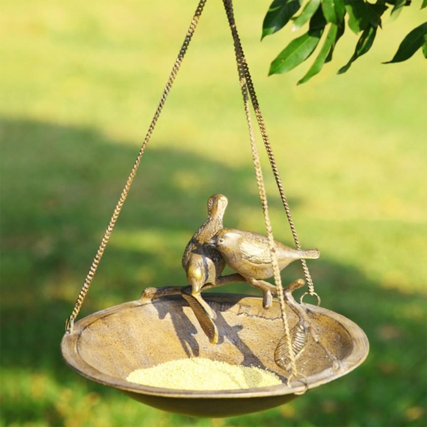 Lovebird Birdfeeder-Garden | Iron Accents