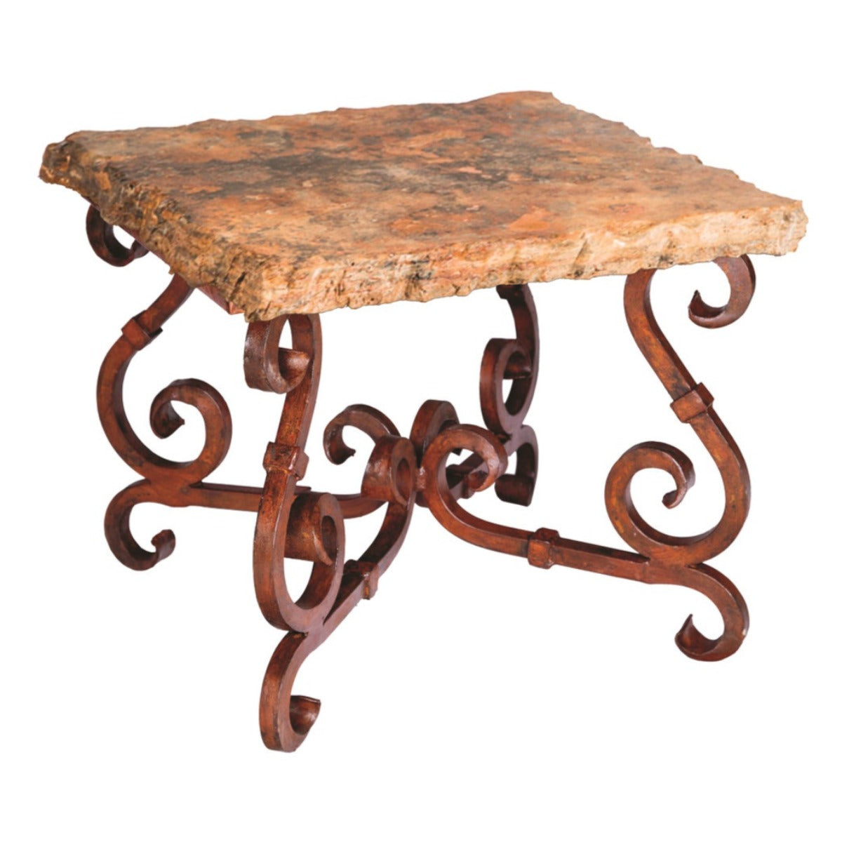 French Square End Table - Marble