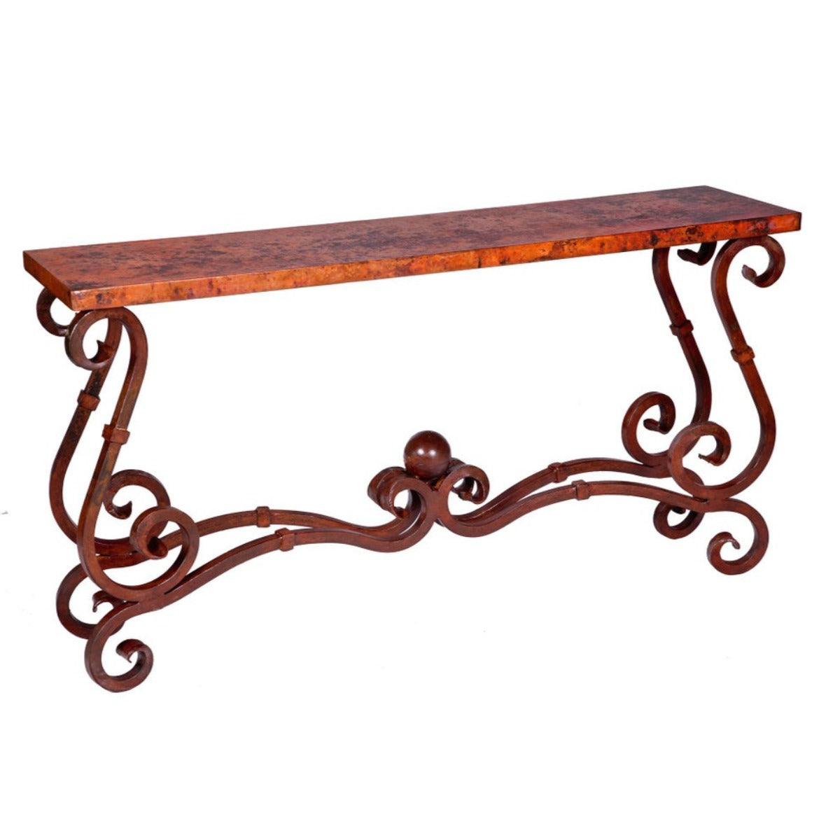French Console Table - Copper Top