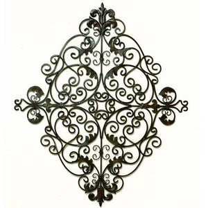 Manor Scroll Wall Grill-Iron Accents