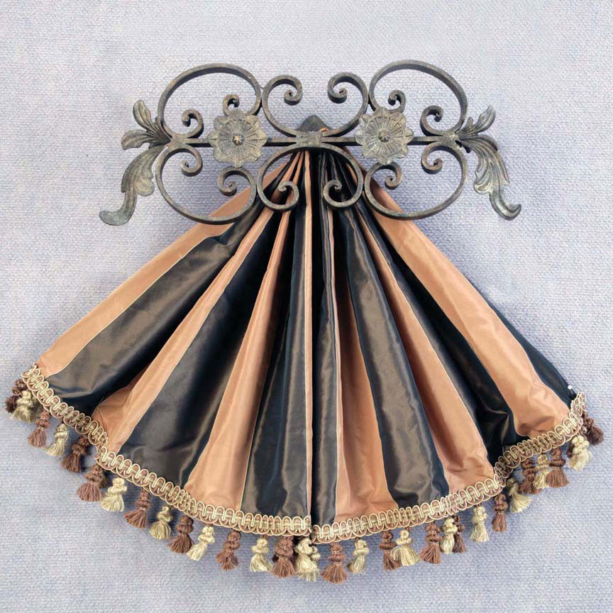 Charlotte Design Drapery Topper-Iron Accents