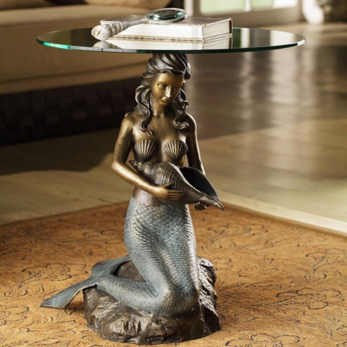 Mermaid Accent Table-Decor | Iron Accents