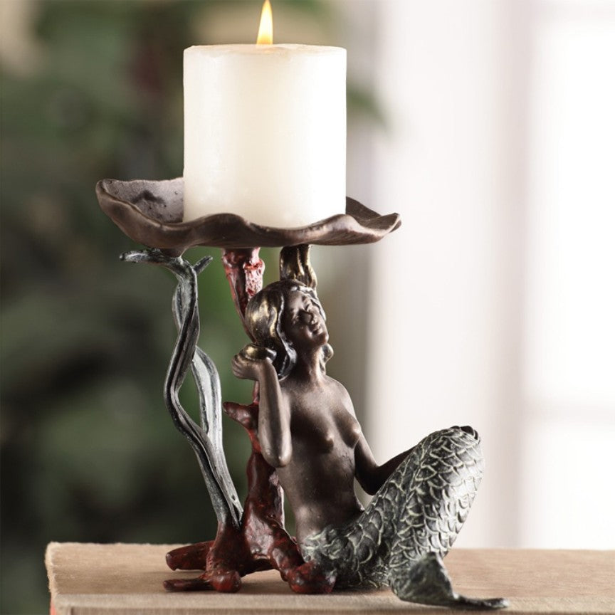Mermaid Candleholder-Iron Accents