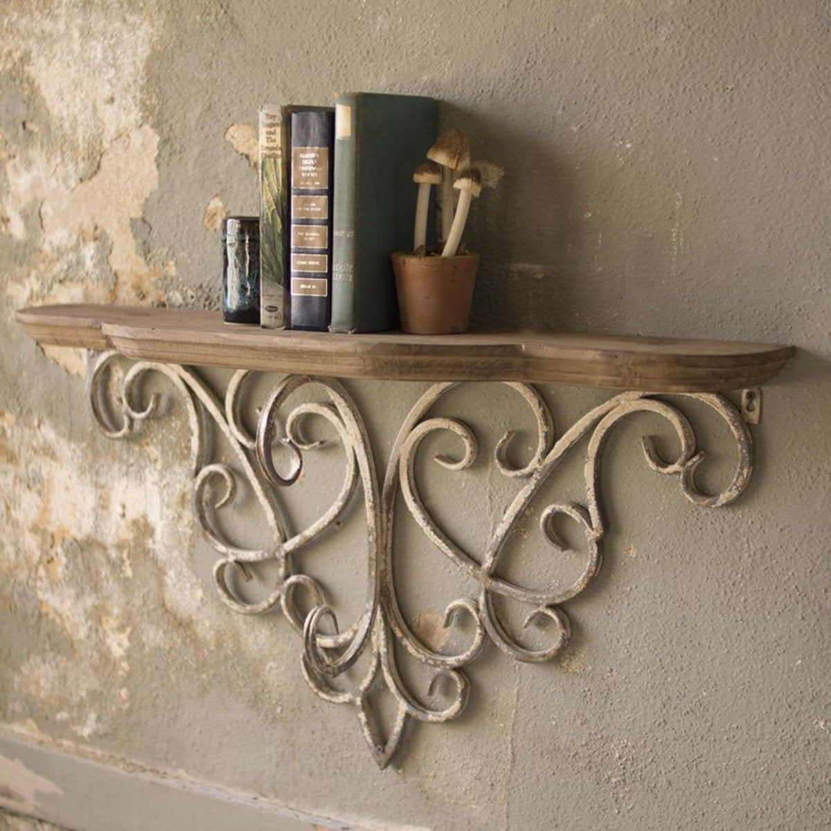 Metal Filigree Wall Shelf-Wall | Iron Accents