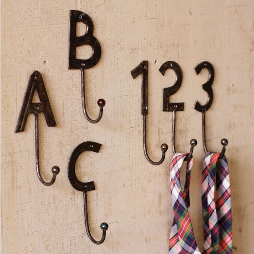 Metal Letter Hooks - GO-Discontinued | Iron Accents