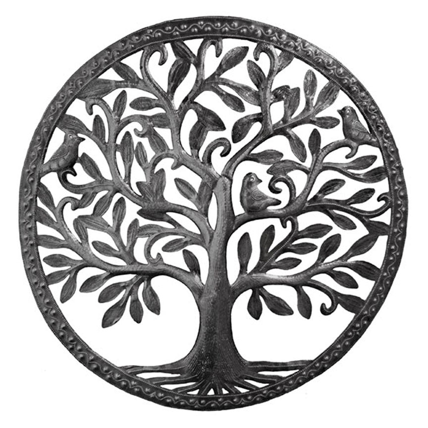 Metal Tree w/ Border-Iron Accents