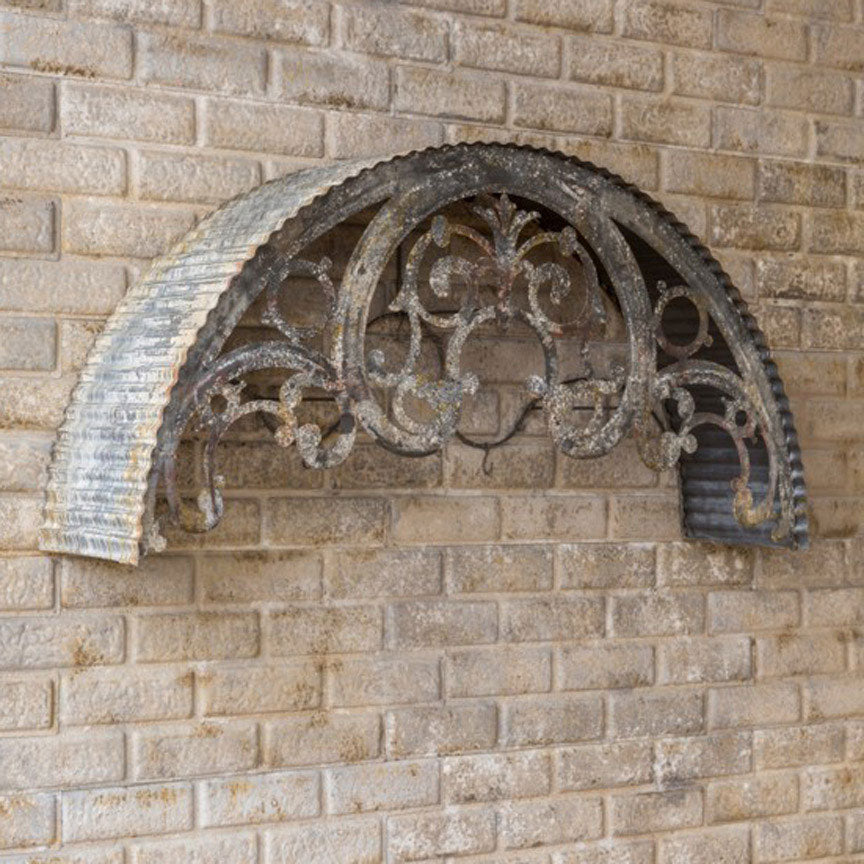 Metal Window Arch Iron Accents
