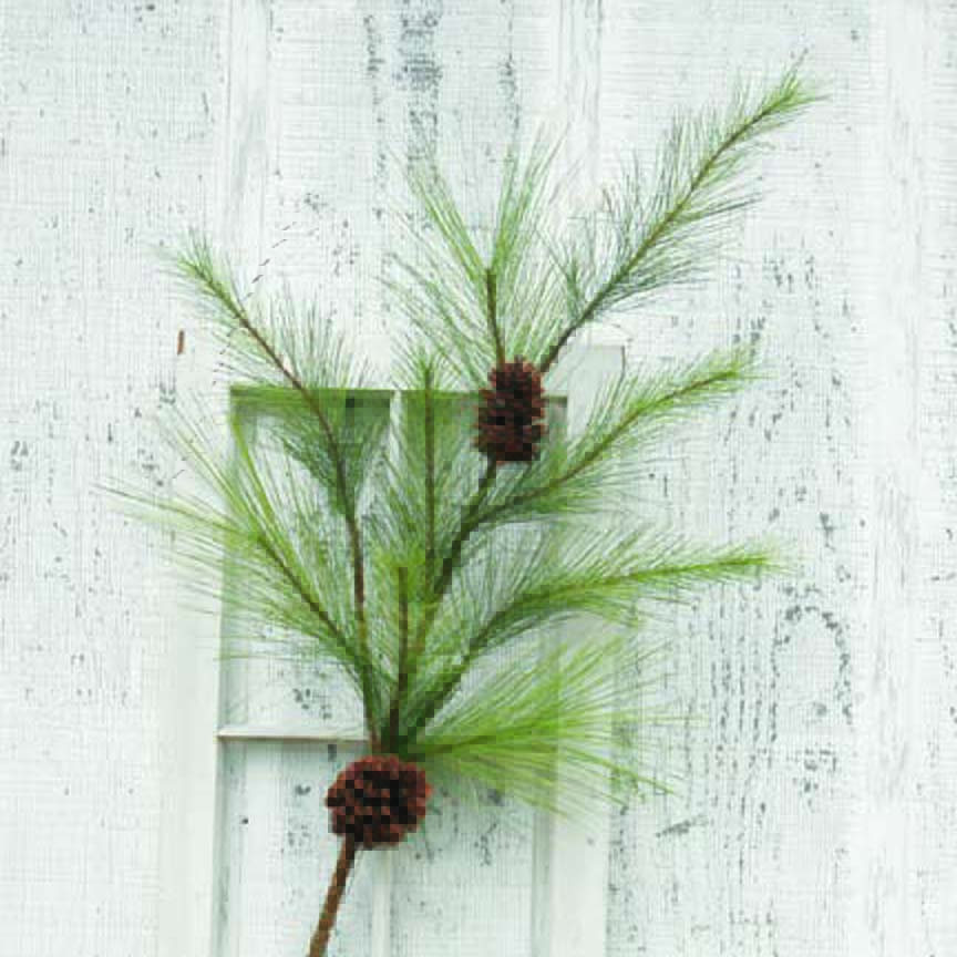 Mixed Needle Pine Spray-Iron Accents