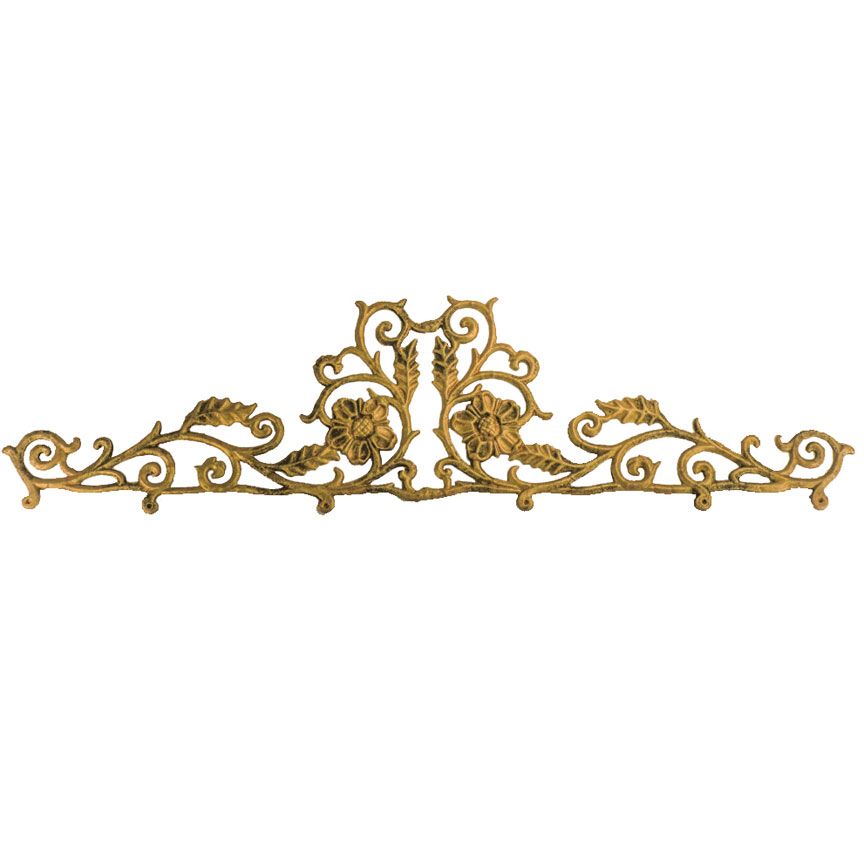 Morning Glory Drapery Crown-Iron Accents