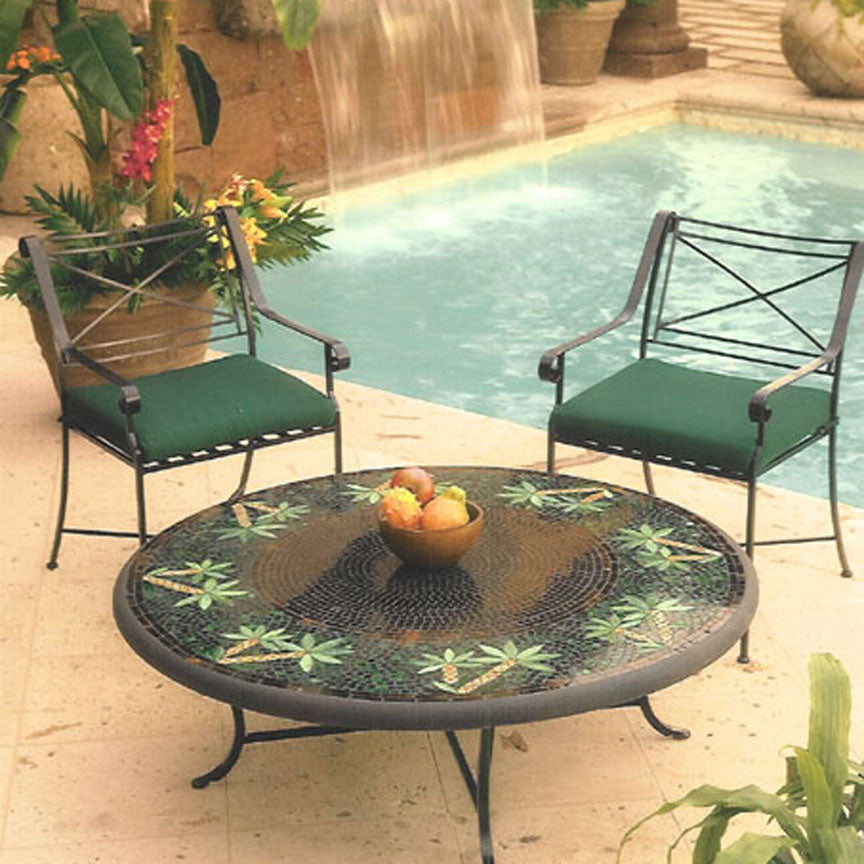 Mosaic Coffee Table - 60"-Iron Accents