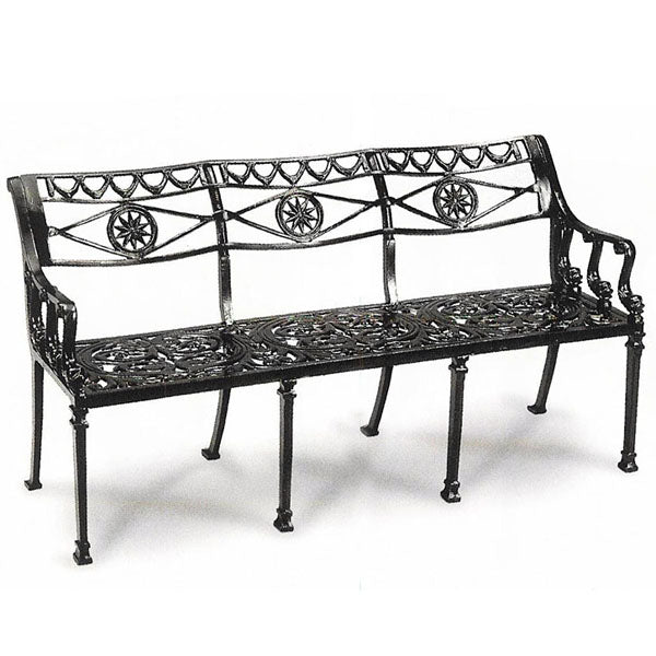 Neptune Triple Settee-Iron Accents