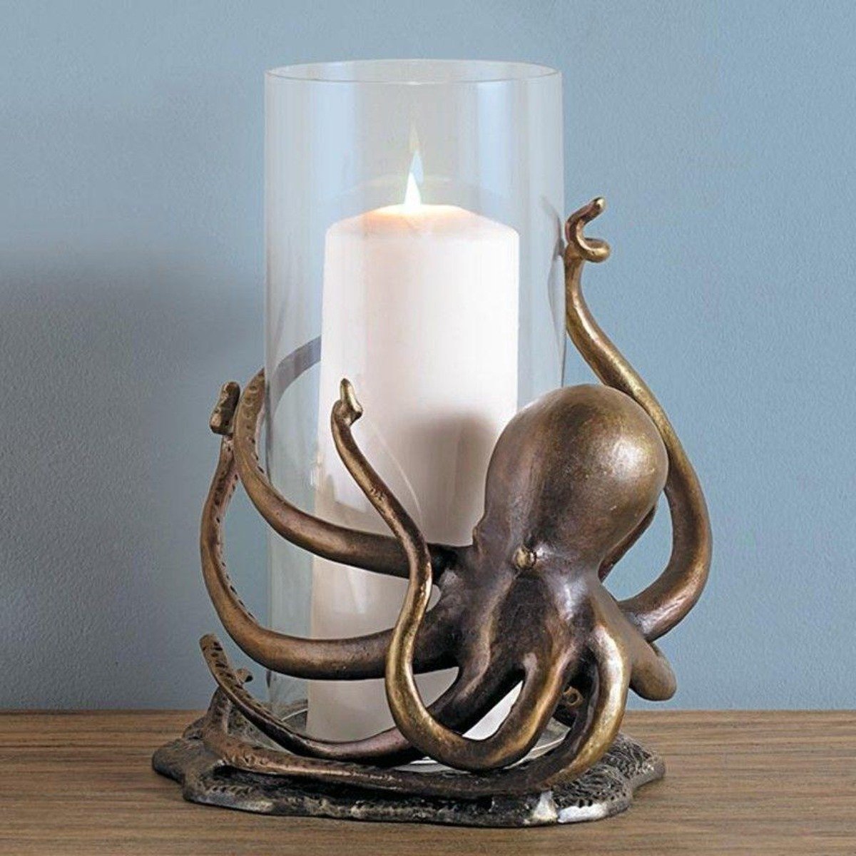 Octopus Hurricane Candleholder-Decor | Iron Accents