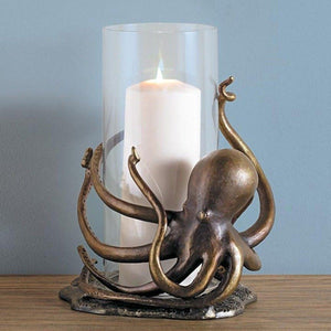 Octopus Hurricane Candleholder-Decor | Iron Accents