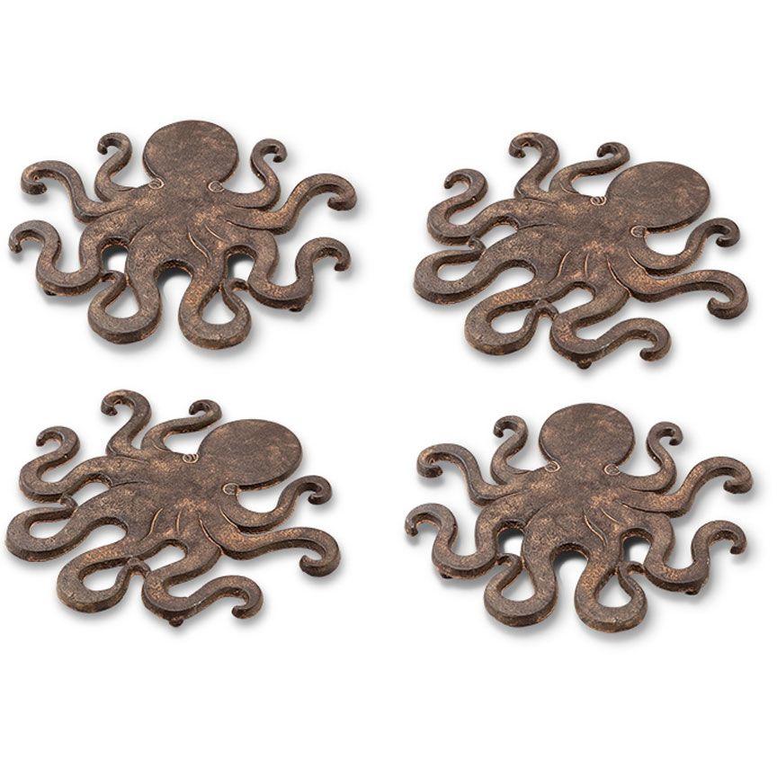 Octopus Trivets (Set-4)-Tableware | Iron Accents