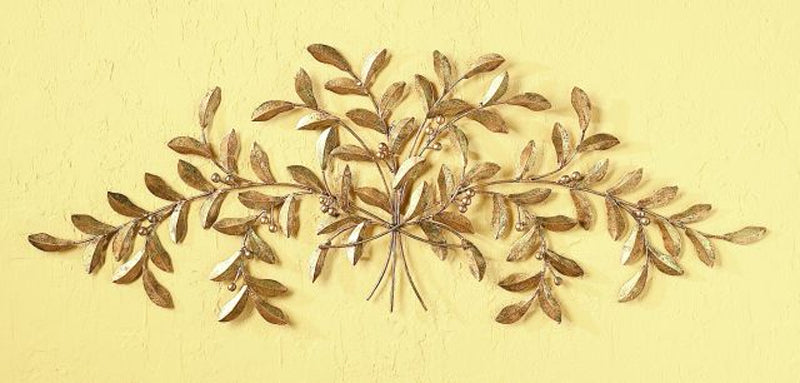 Olive Leaf Wall Plaque - Large-Iron Accents