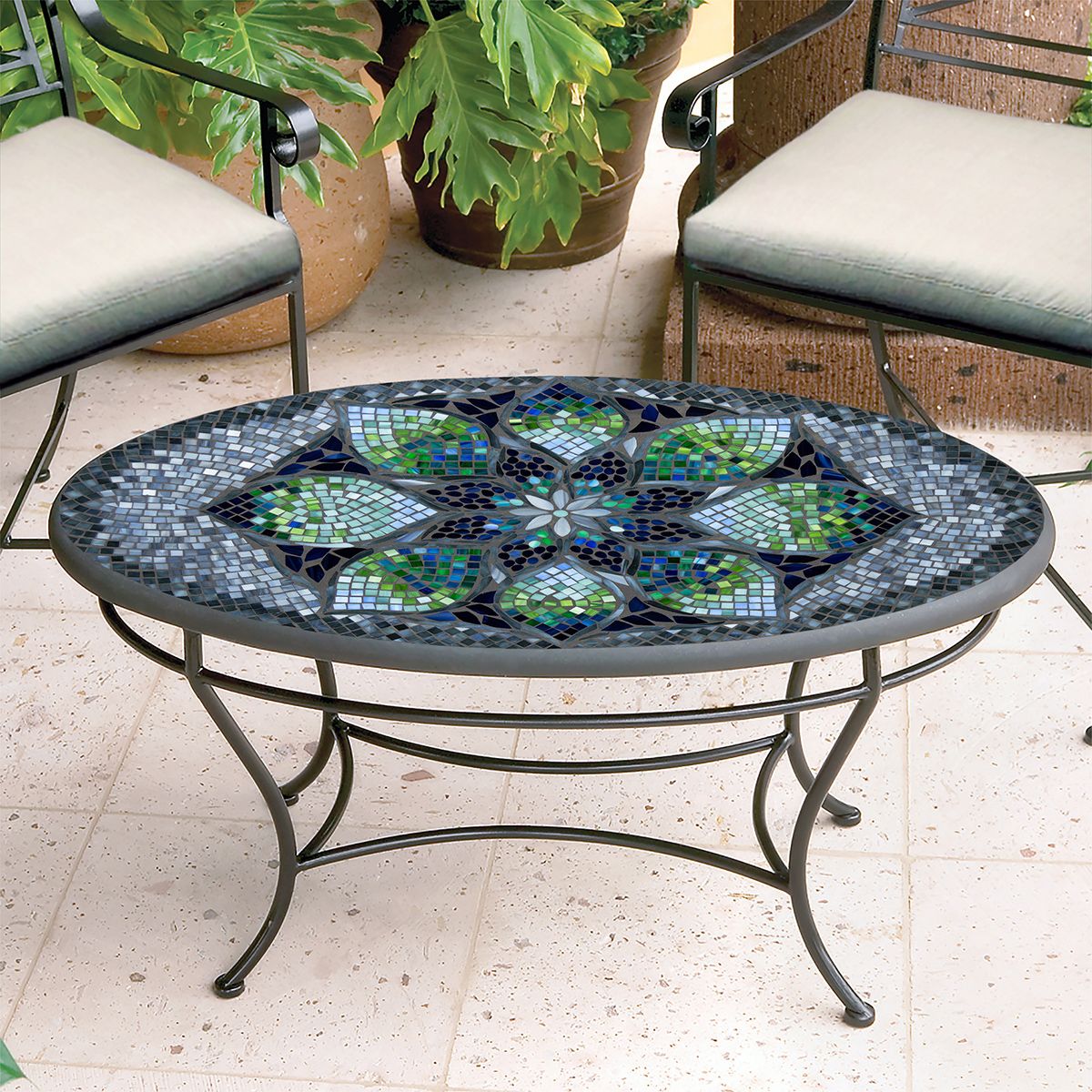 Belcarra Mosaic Coffee Table - Oval