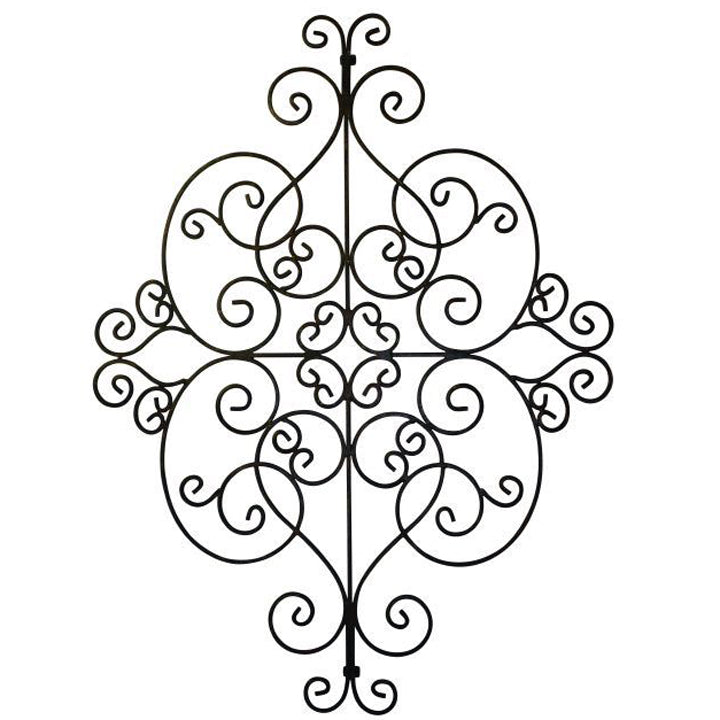 Oversized Scroll Wall Design-Iron Accents