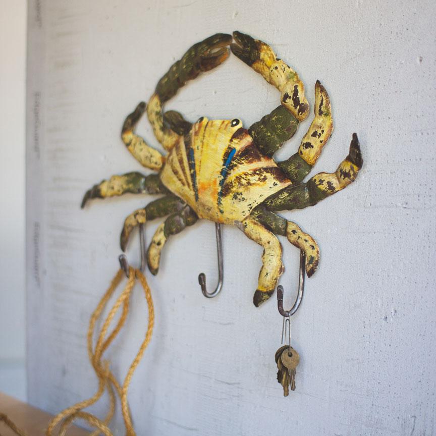 Painted Metal Crab Coat Rack-Discontinued | Iron Accents