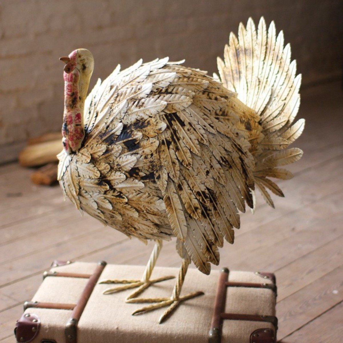 Painted Metal Turkey-Garden | Iron Accents