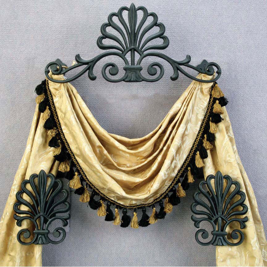 Santiago Drapery Treatment-Iron Accents