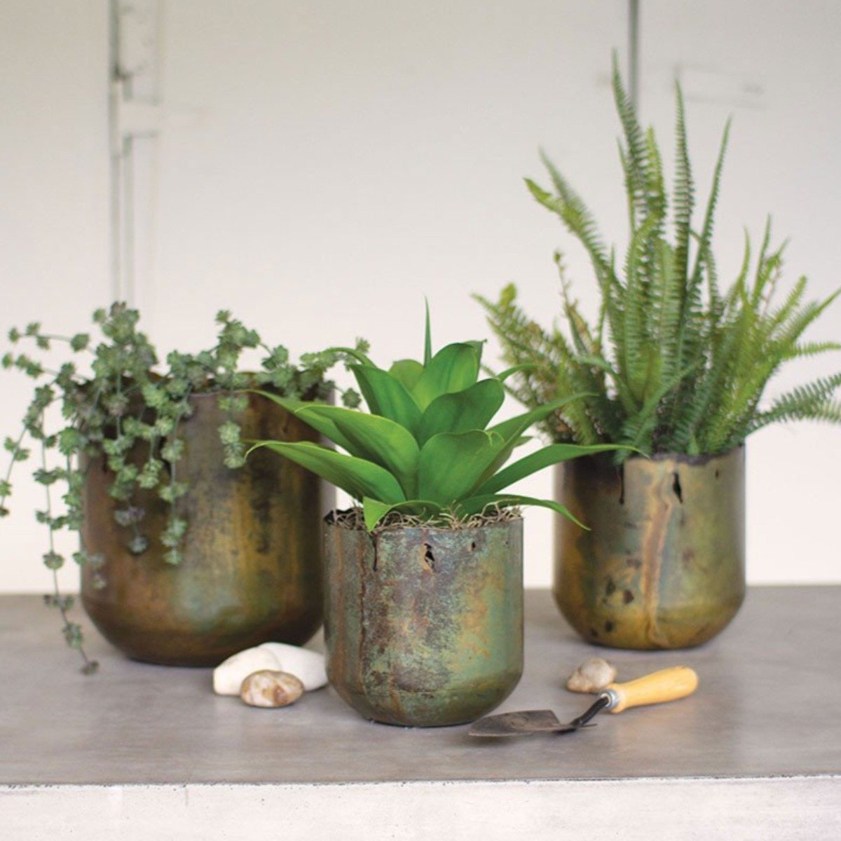 cast iron pots for plants Pecos Planters (Set-3)