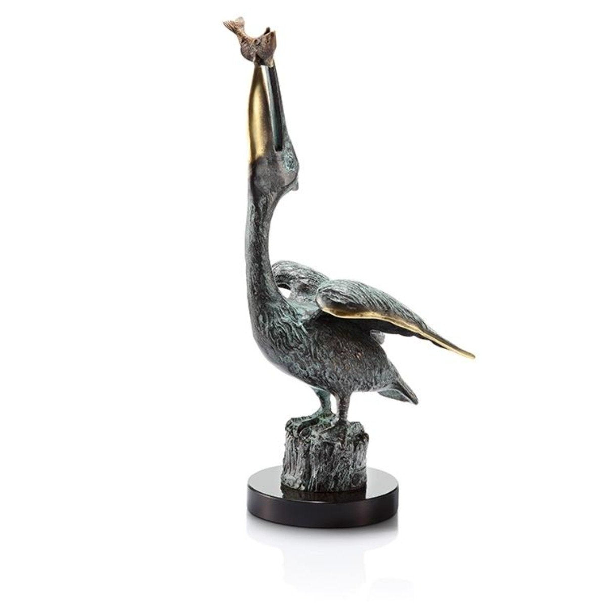 Pelican Eating Fish-Decor | Iron Accents