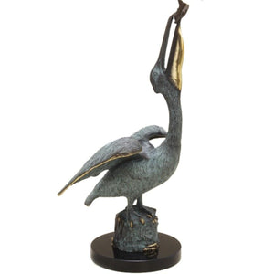 Pelican Eating Fish-Decor | Iron Accents