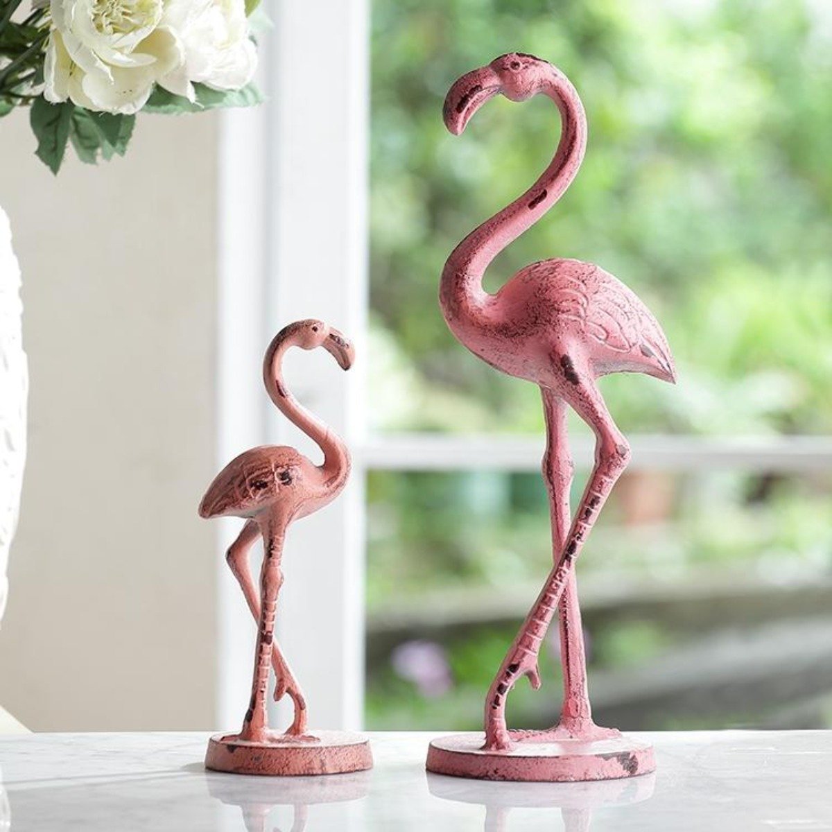 Pensive Flamingos-Decor | Iron Accents