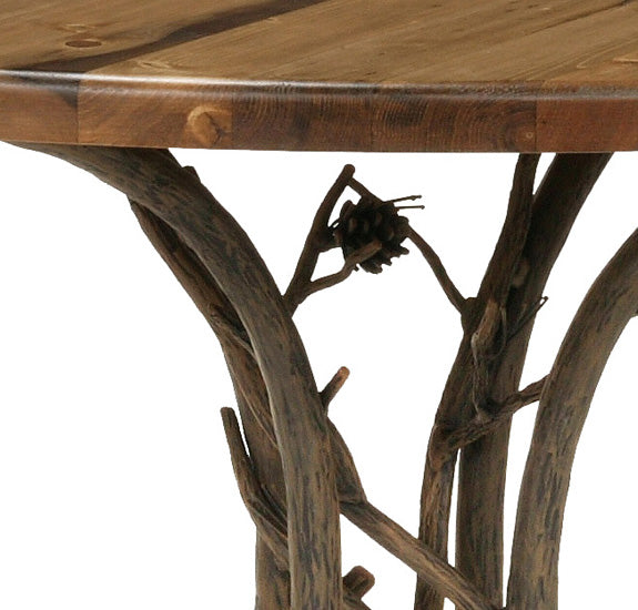 Pine Breakfast Table-Iron Accents