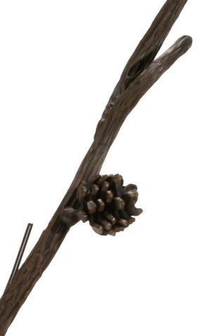 Pine Globe Chandelier-Iron Accents