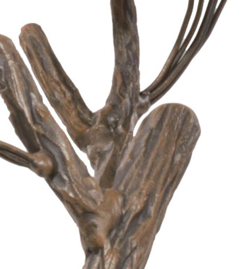 Pine Hand Forged Candelabra-Iron Accents