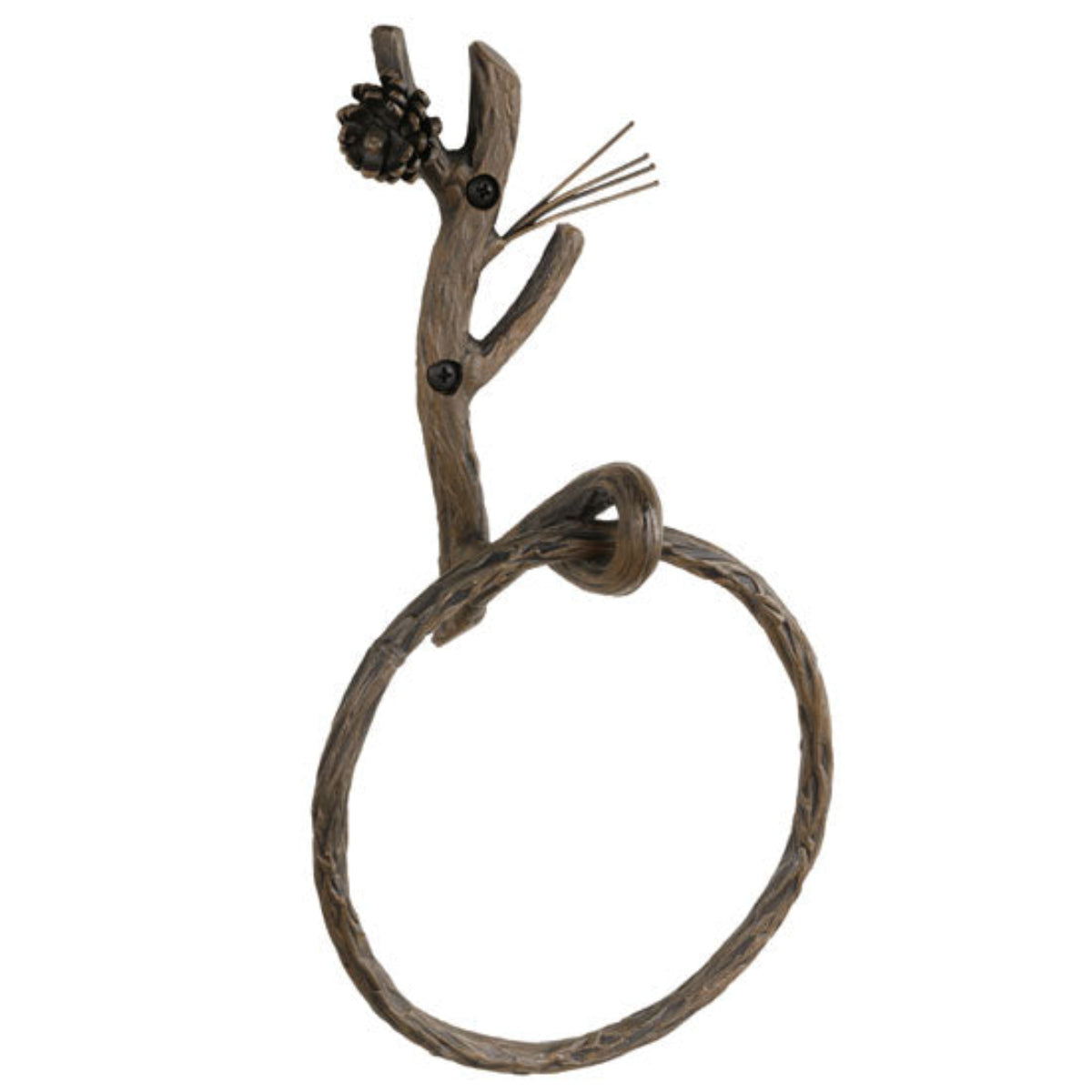 Pinebough Iron Towel Ring