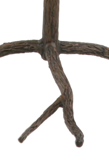 Pine Wrought Iron Floor Lamp-Iron Accents