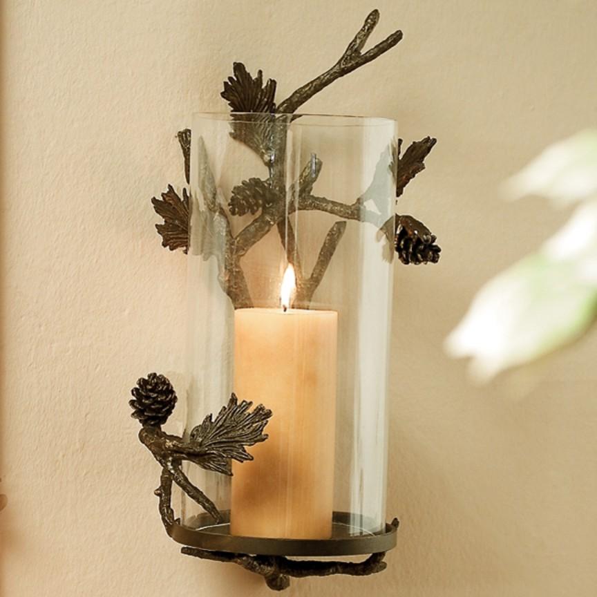 Pinecone Wall Sconce-Wall | Iron Accents