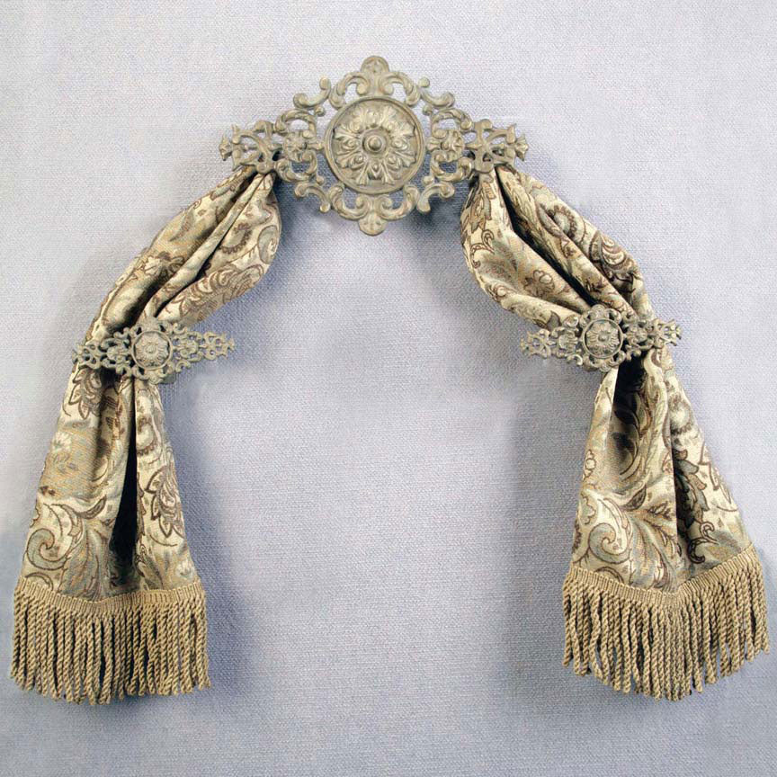Savannah Drapery Treatment-Iron Accents