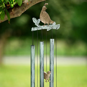 Quail Wind Chime-Iron Accents