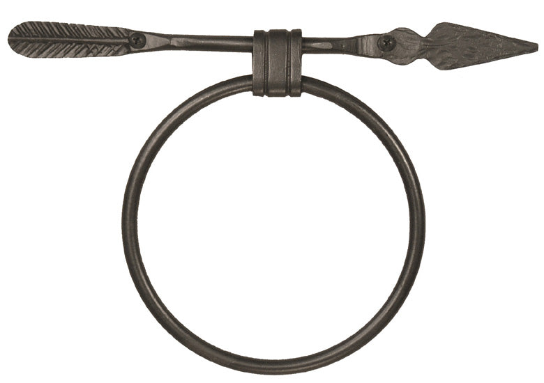 Quapaw Towel Ring-Iron Accents