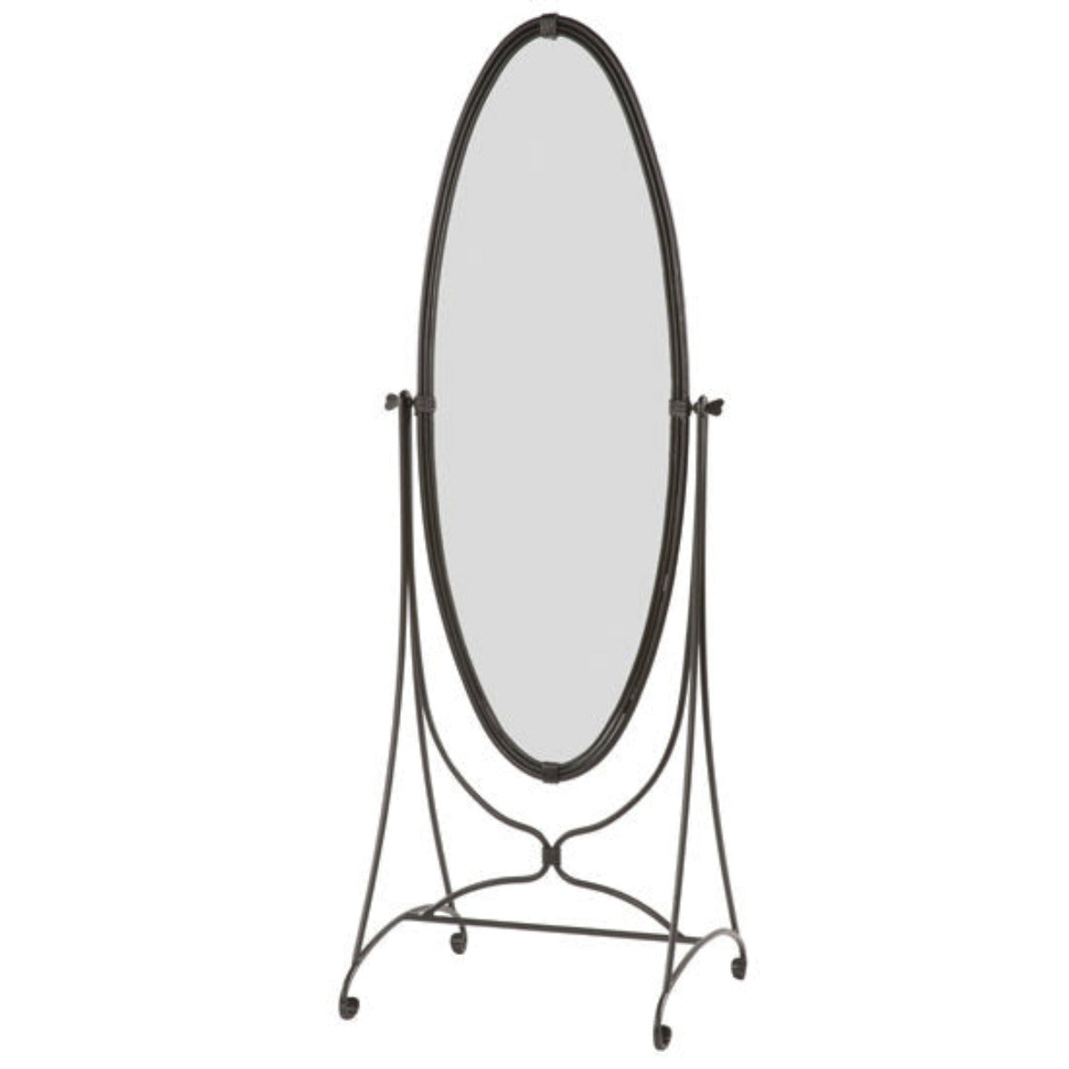 Queensbury Standing Mirror-Iron Accents