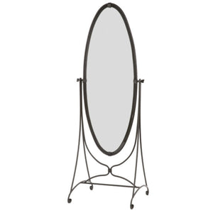 Queensbury Standing Mirror-Iron Accents