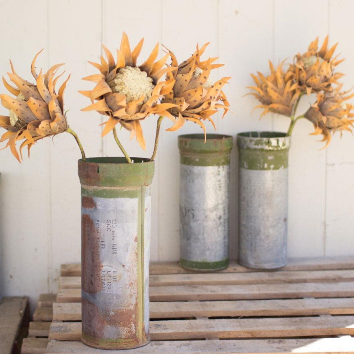 Recycled Ammunition Vase-Decor | Iron Accents