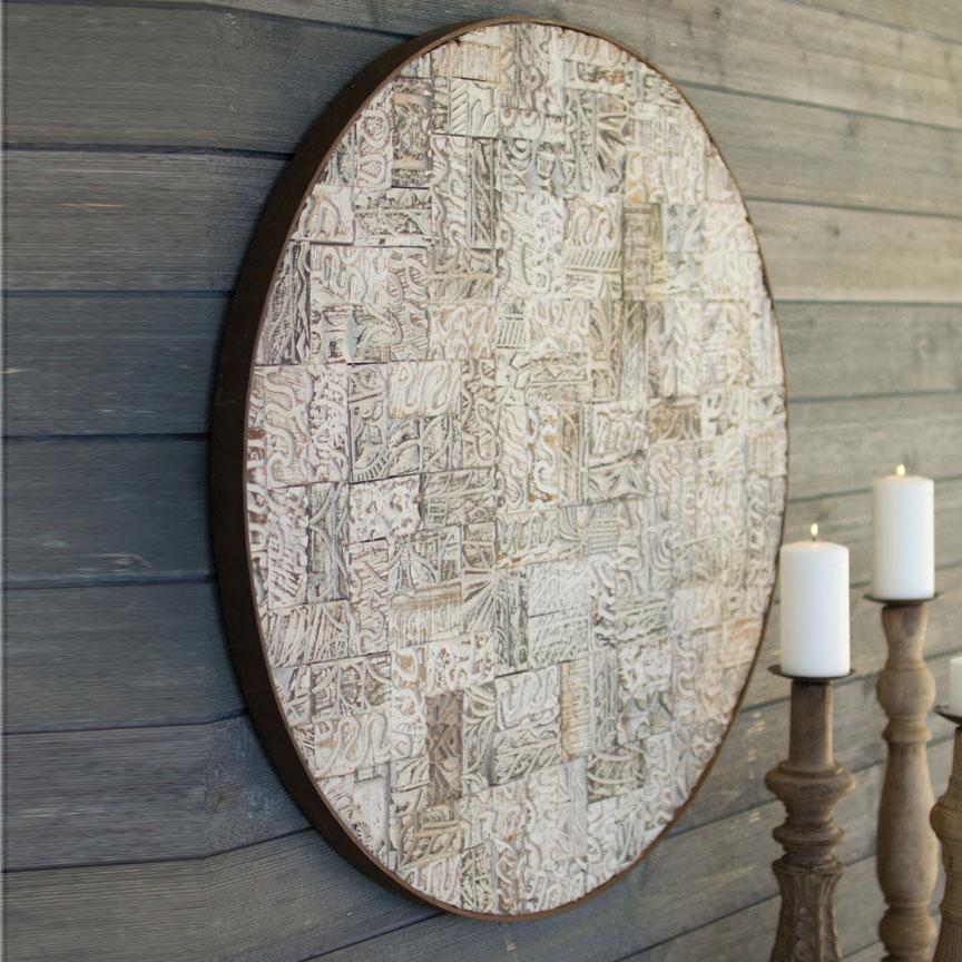 Recycled Block Print Wall Panel-Discontinued | Iron Accents