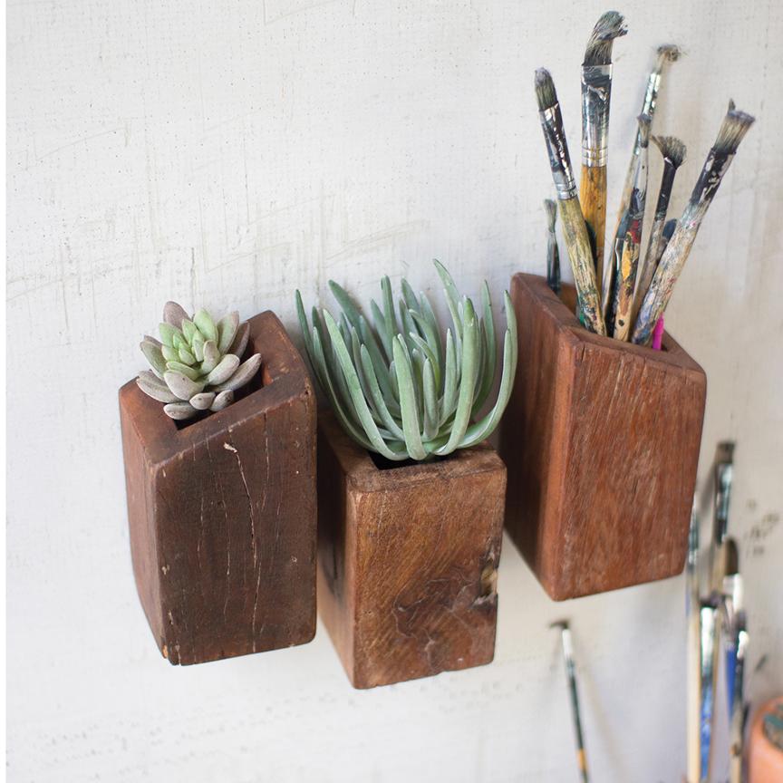 Recycled Wall Pockets (Set-3)-Discontinued | Iron Accents