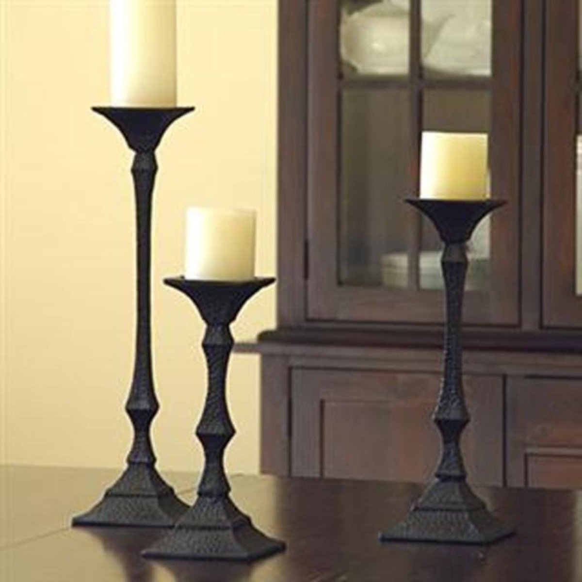 Richmond Candleholders (Set-3)-Decor | Iron Accents