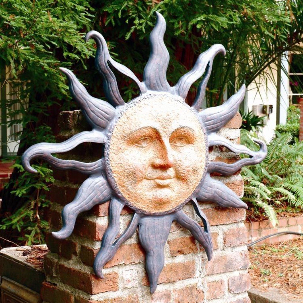 Rising Sun Wall Plaque - Iron Accents