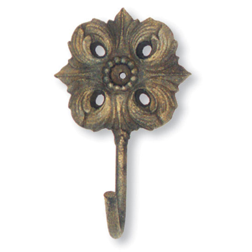 Rosette Robe Hook-Iron Accents
