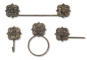Rosette Towel Bars-Iron Accents