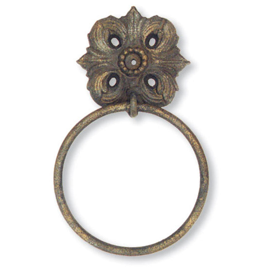 Rosette Towel Ring-Iron Accents